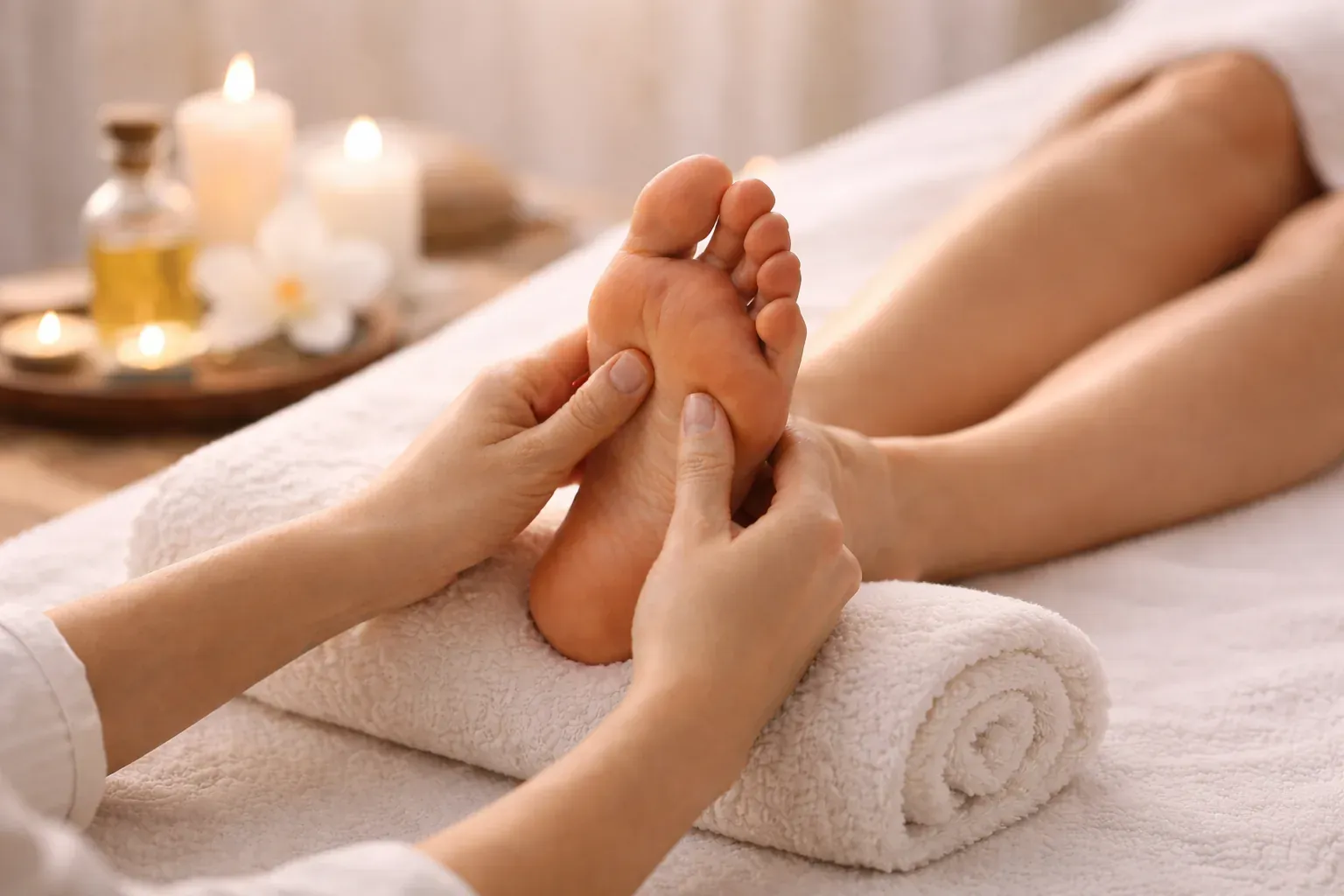Foot reflexology massage at Happy Feet & Body